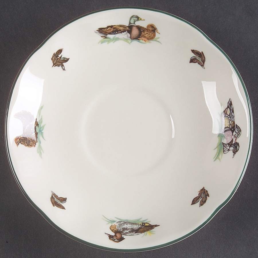 Brookshire ("England 1883" Stamp) Breakfast/Cream Soup Saucer for CSSBRL by Johnson Brothers-1