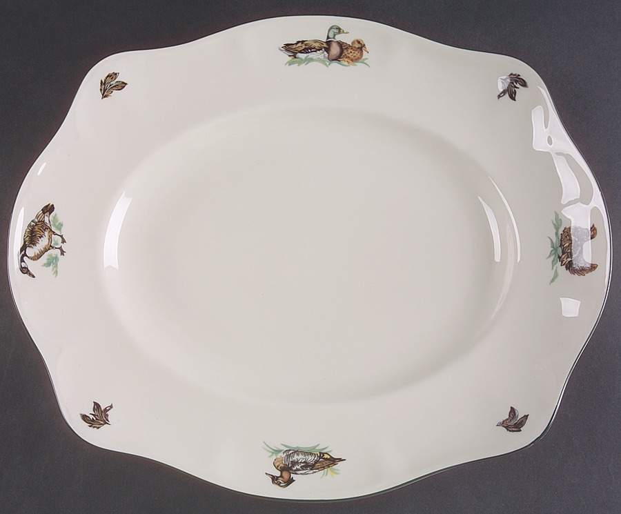Brookshire ("England 1883" Stamp) 15" Oval Serving Platter by Johnson Brothers-1