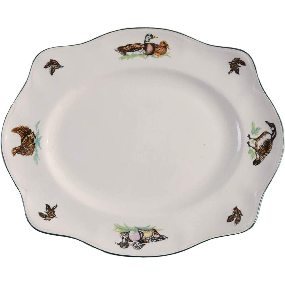 Brookshire ("England 1883" Stamp) 11" Oval Serving Platter by Johnson Brothers-1