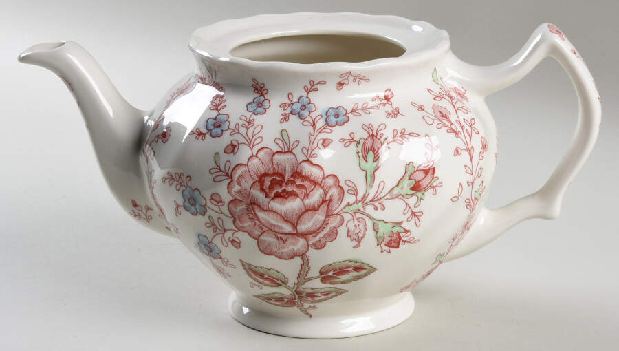 Rose Chintz Pink ("England 1883" Stamp) Teapot No Lid by Johnson Brothers-1