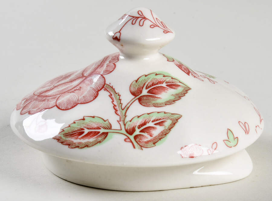 Rose Chintz Pink ("England 1883" Stamp) Lid for Teapot by Johnson Brothers-1