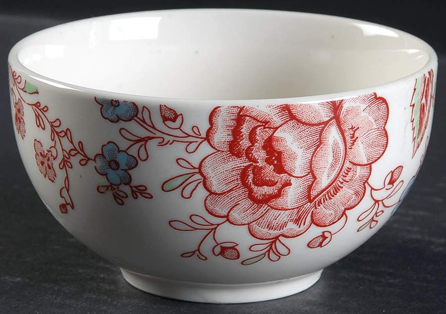 Rose Chintz Pink ("England 1883" Stamp) Open Sugar Bowl by Johnson Brothers-1