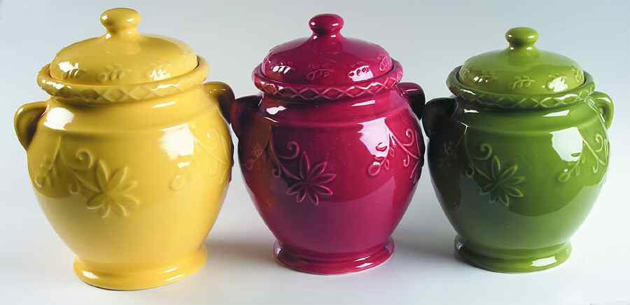 Bella Red (3 Piece) Canister Set (Box Set) by JCPenney-1