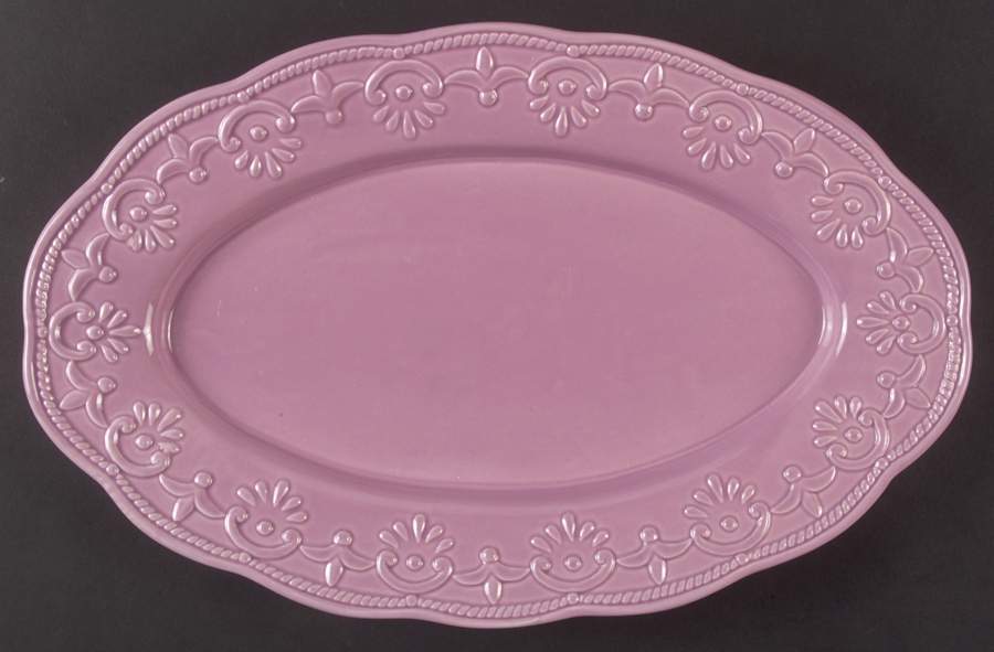 Lace Lilac 14" Oval Serving Platter by JCPenney-1