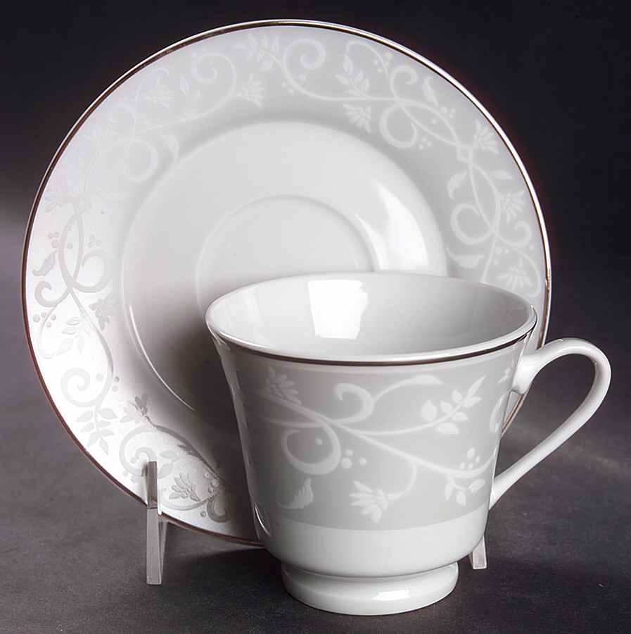 Chambour Silver Footed Cup & Saucer Set by JCPenney-1