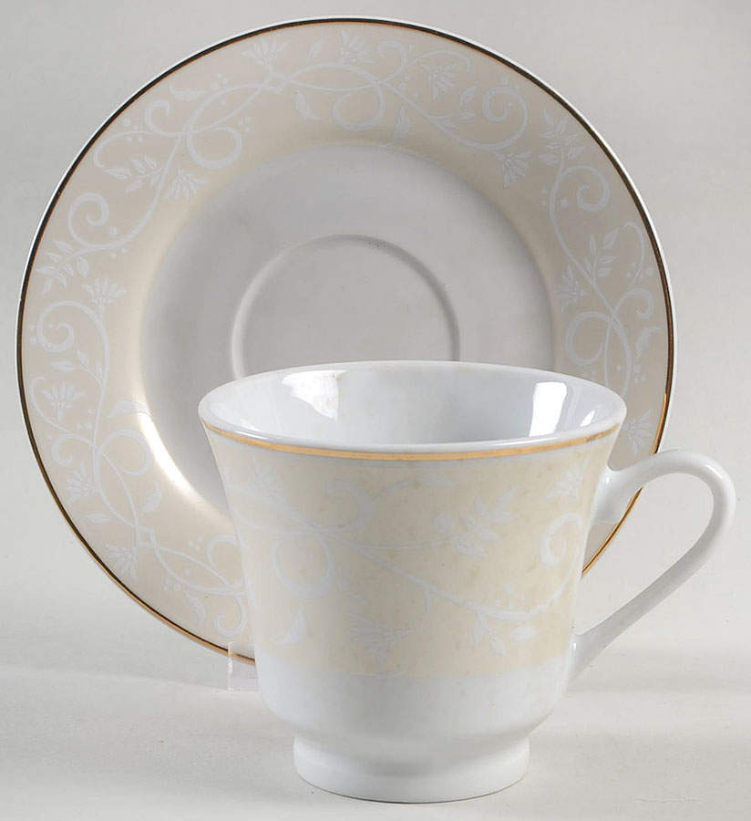 Chambour Gold Footed Cup & Saucer Set by JCPenney-1