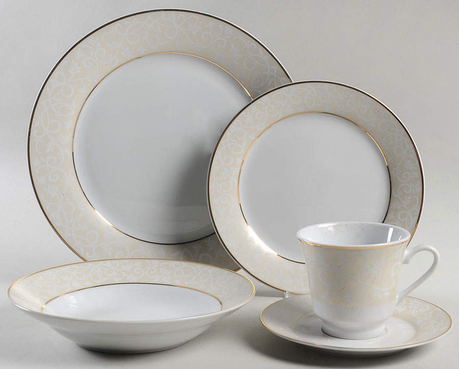 Chambour Gold 5 Piece Place Setting by JCPenney-1
