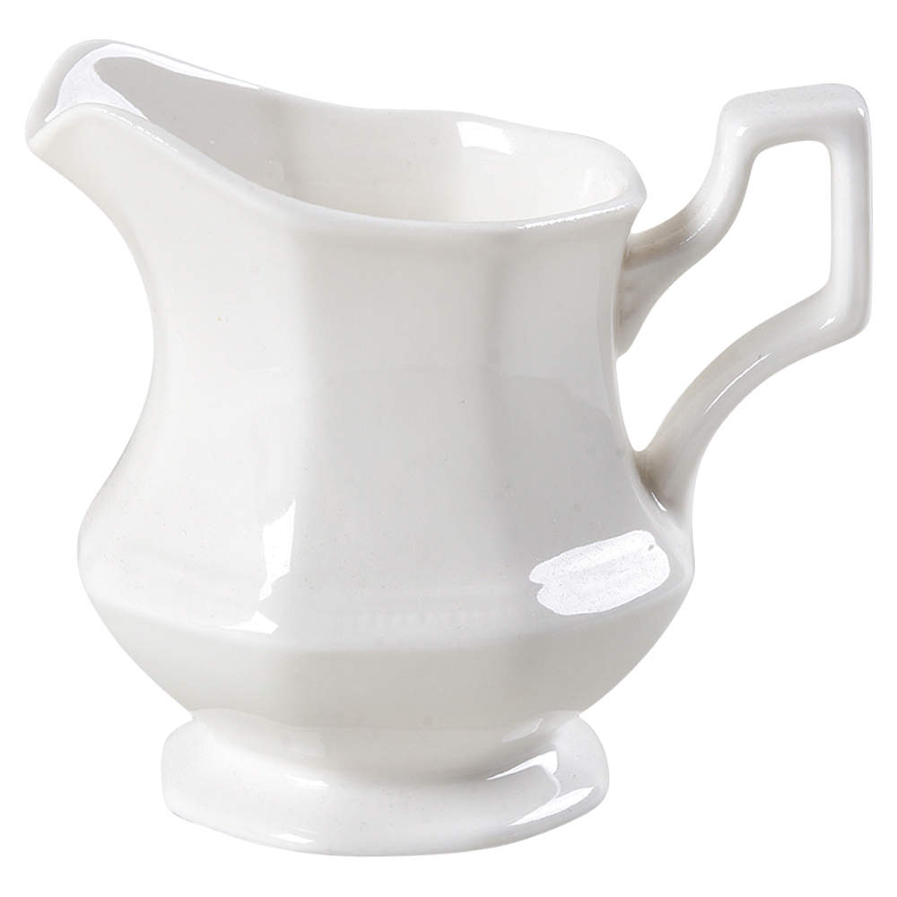 Heritage White ("England 1883"Stamp, Made In China) Creamer by Johnson Brothers-1