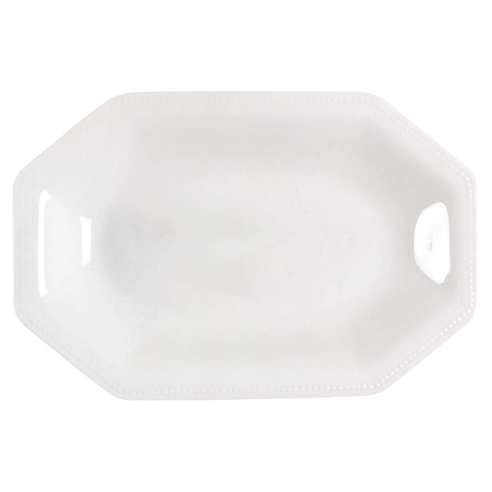 Heritage White ("England 1883"Stamp, Made In China) Relish/Gravy Underplate by Johnson Brothers-1