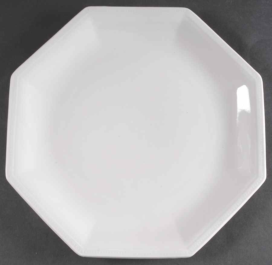 Heritage White ("England 1883"Stamp, Made In China) 11" Chop Plate (Round Platter) by Johnson Brothers-1