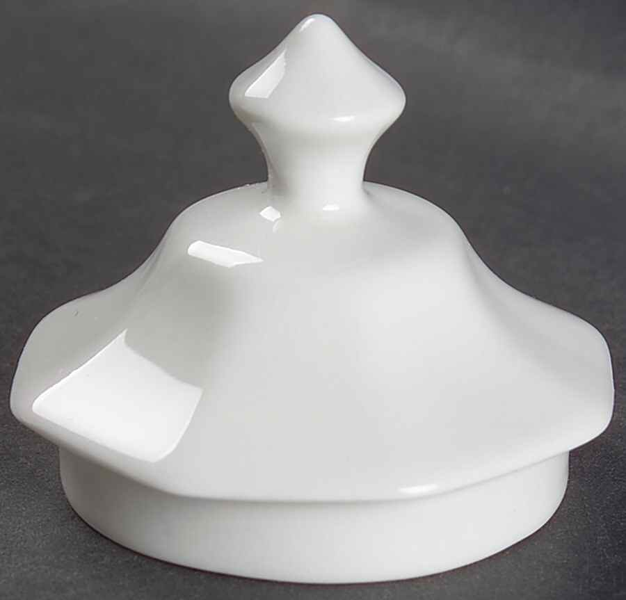 Heritage White ("England 1883"Stamp, Made In China) Lid for Sugar Bowl by Johnson Brothers-1