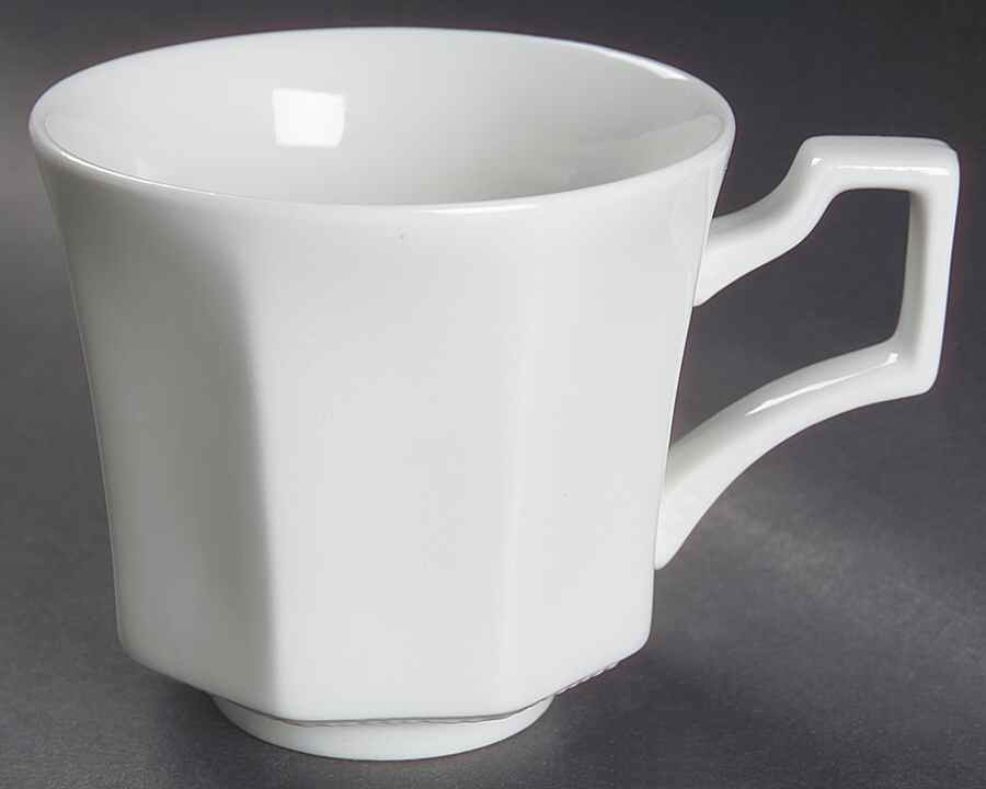 Heritage White ("England 1883"Stamp, Made In China) Breakfast Cup by Johnson Brothers-1