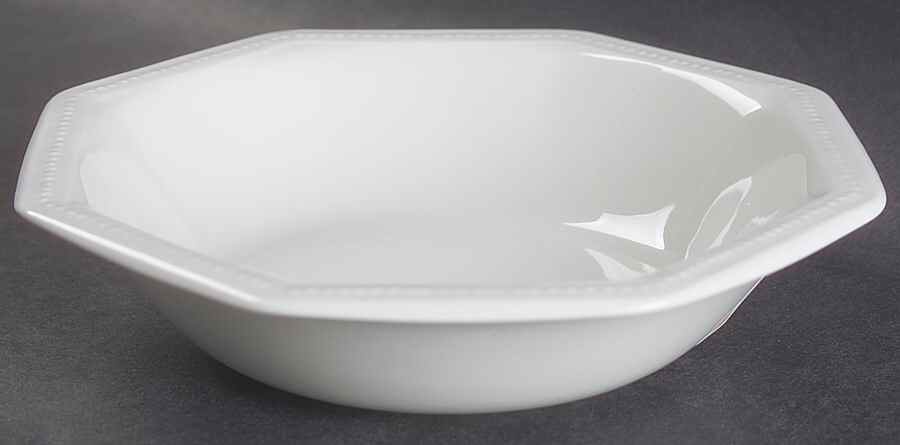 Heritage White ("England 1883"Stamp, Made In China) Fruit/Dessert (Sauce) Bowl by Johnson Brothers-1