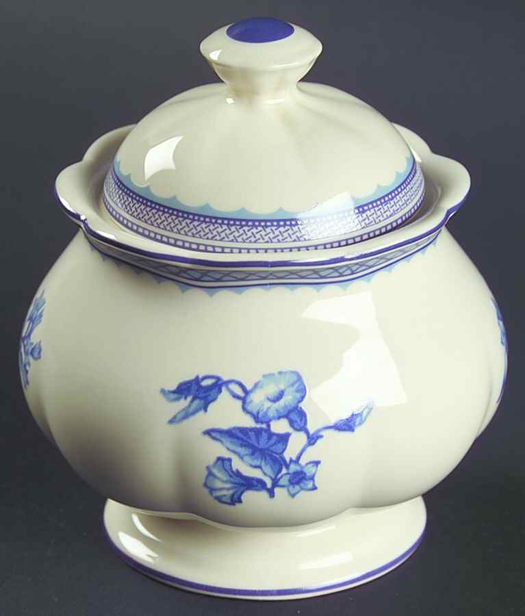Victorian Rose Sugar Bowl & Lid by Johann Haviland-1