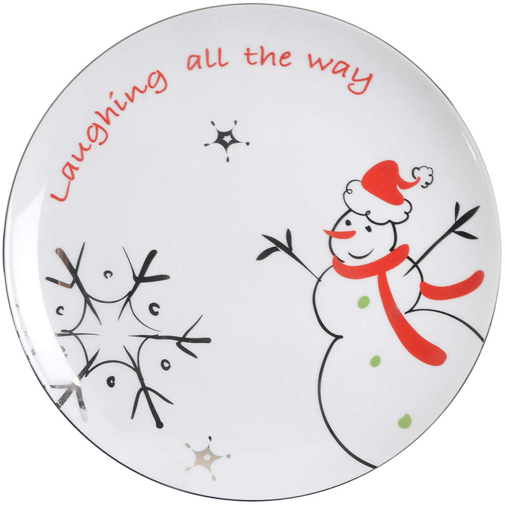 Modern Snowman Dinner Plate by JCPenney-1