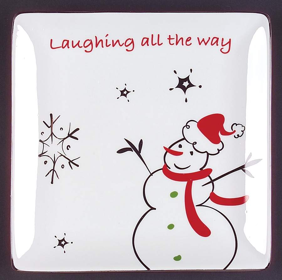 Modern Snowman Square Salad Plate by JCPenney-1