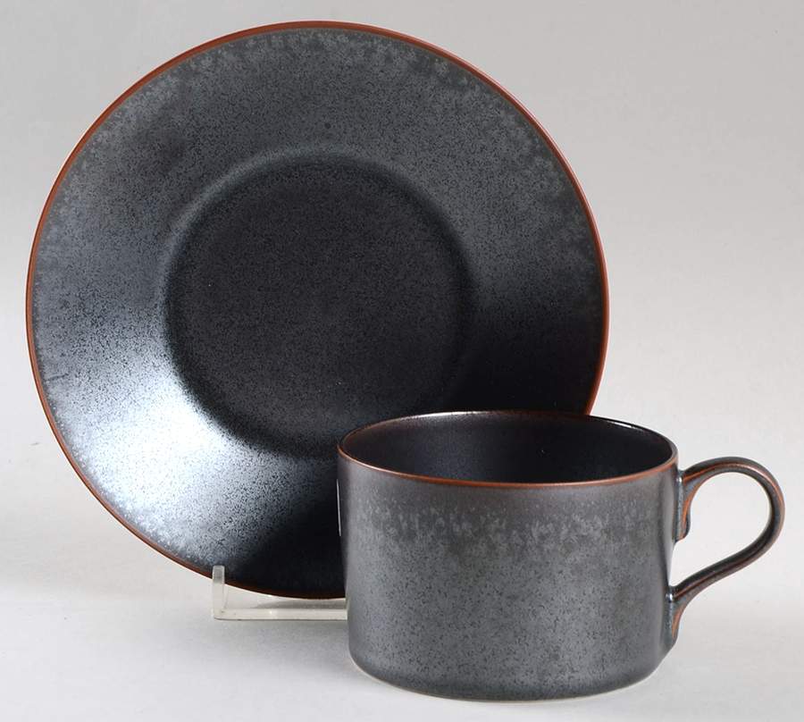 Bora Bora Flat Cup & Saucer Set by Jaune de Chrome-1