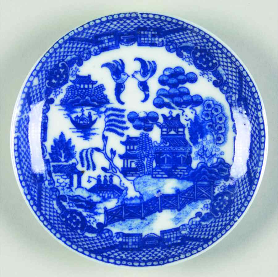 Blue Willow (Child's Set, Made in Japan) Saucer for Flat Toy Cup by Japan-1