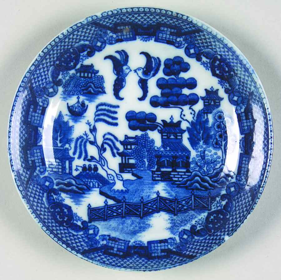 Blue Willow (Child's Set, Made in Japan) 4" Toy Plate by Japan-1