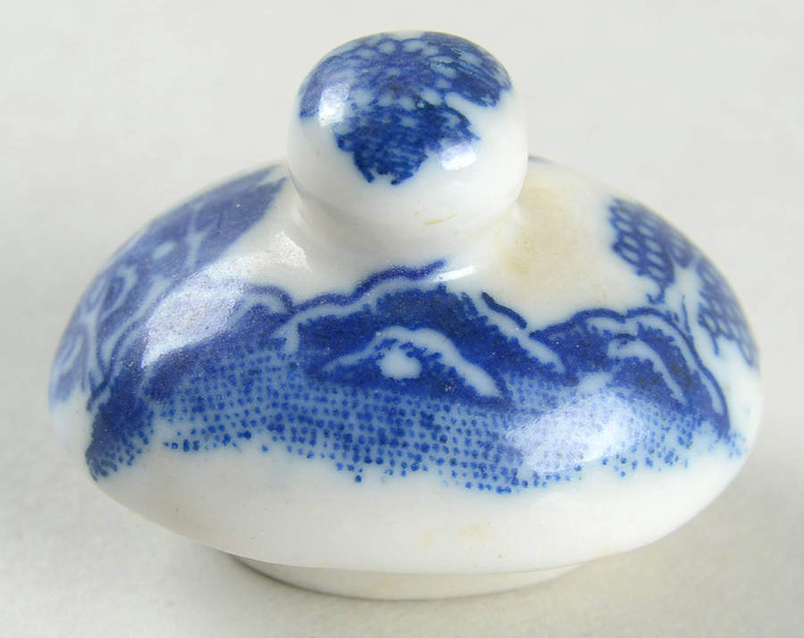 Blue Willow (Child's Set, Made in Japan) Lid for Toy Sugar Bowl by Japan-1