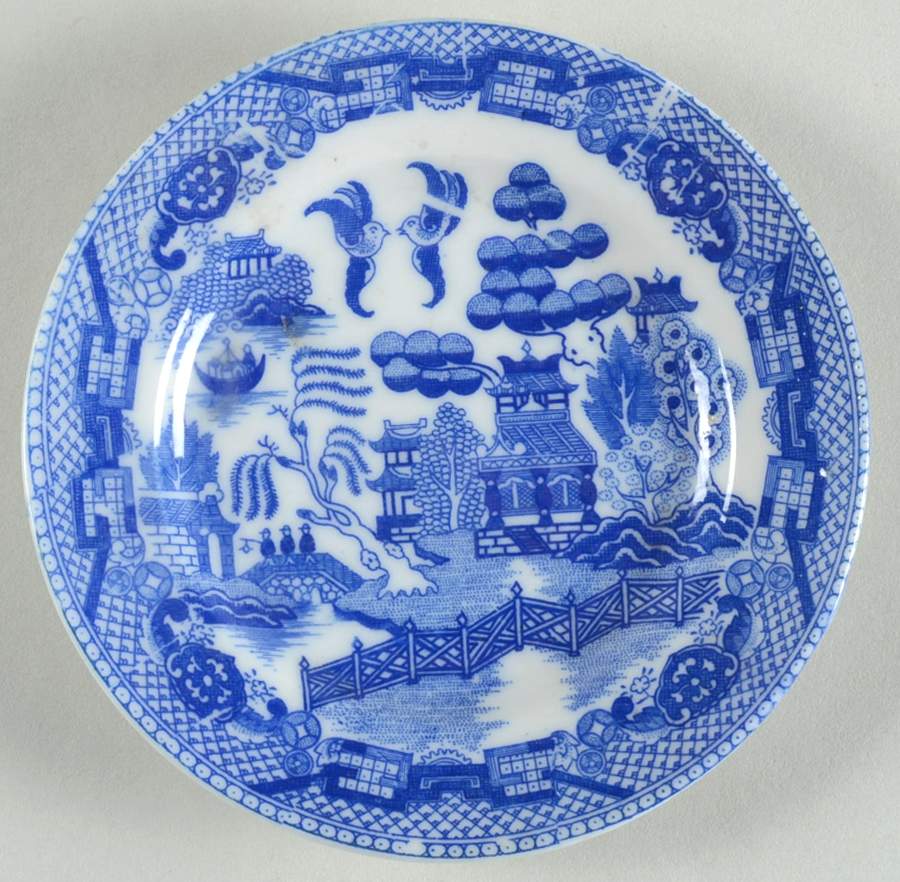 Blue Willow (Child's Set, Made in Japan) 3" Toy Plate by Japan-1