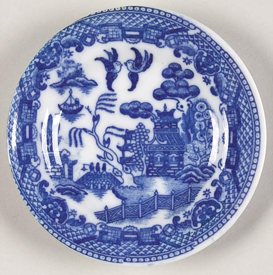 Blue Willow (Child's Set, Made in Japan) 3" Toy Plate by Japan-1
