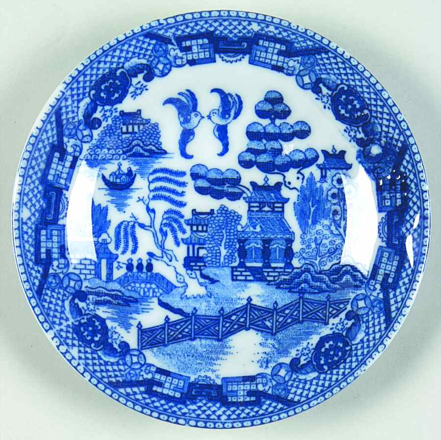 Blue Willow (Child's Set, Occupied Japan) 3" Toy Plate by Japan-1