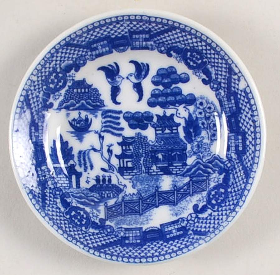 Blue Willow (Child's Set, Occupied Japan) 3" Toy Plate by Japan-1