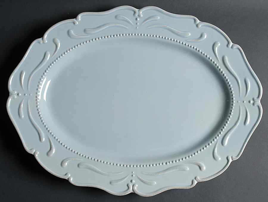 Adalina Blue 18" Oval Serving Platter by JCPenney-1