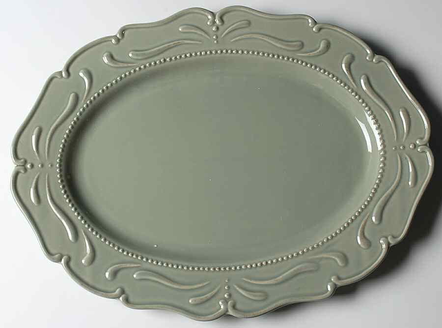 Adalina Green 18" Oval Serving Platter by JCPenney-1