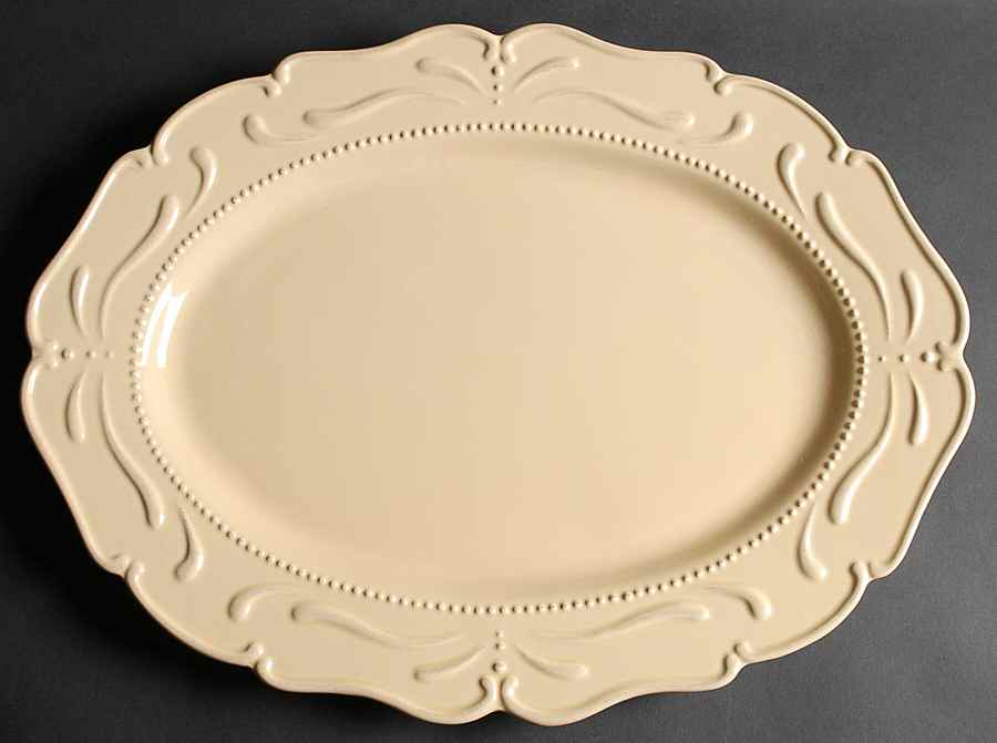 Adalina Yellow 18" Oval Serving Platter by JCPenney-1