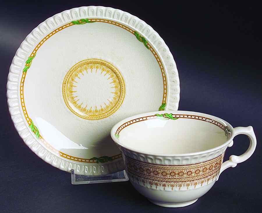31340 Flat Cup & Saucer Set by George Jones & Sons-1