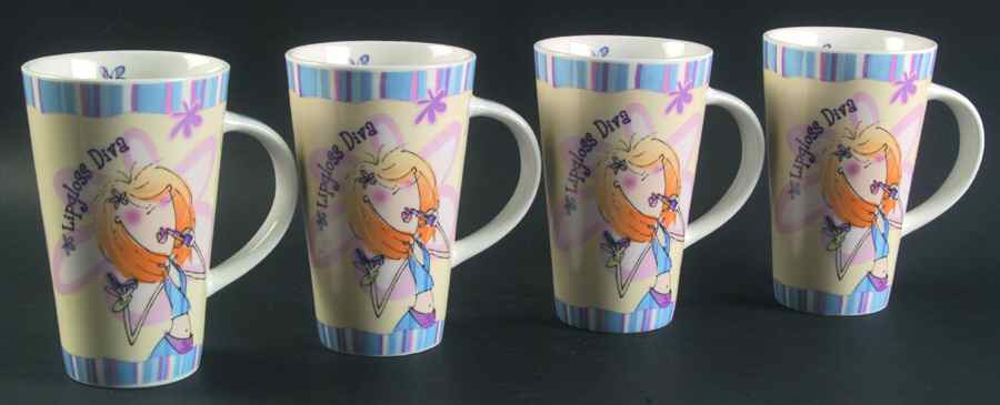 Girls Born To Shop Mug Motif 14 - Set of 4 by Johnson Brothers-1