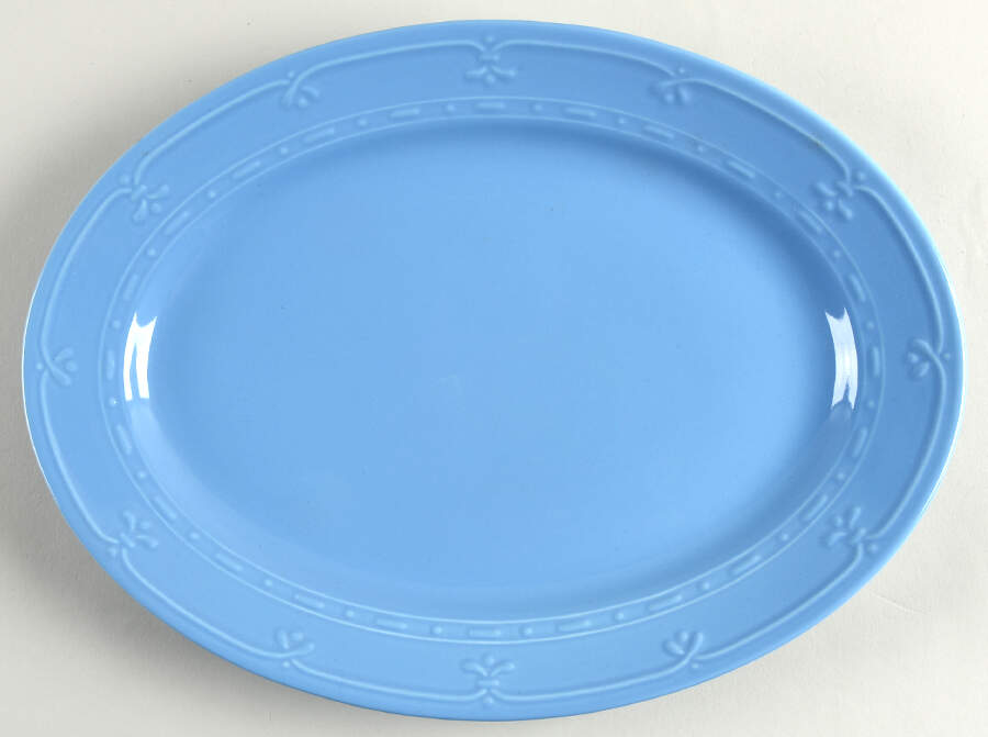 Firenza Country Blue 14" Oval Serving Platter by JCPenney-1