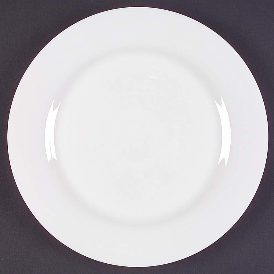Basic White Round Dinner Plate by JCPenney-1