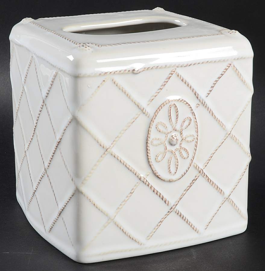 Jardins du Monde Square Tissue Box Cover by Juliska Ceramics-1
