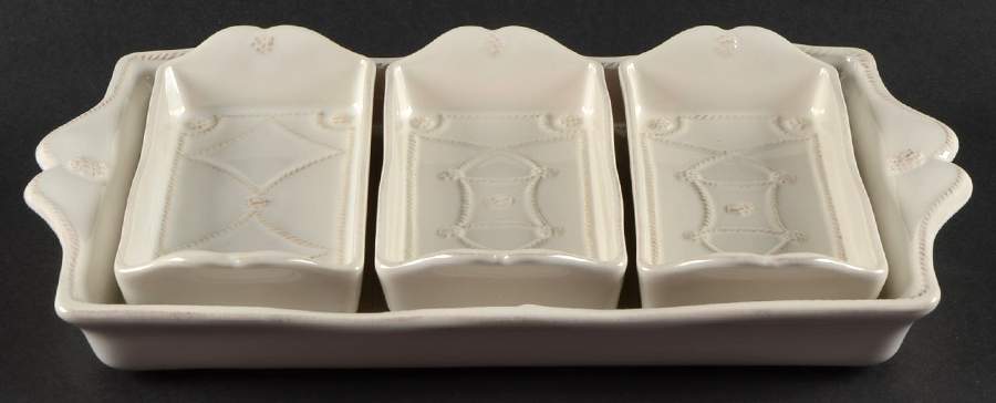 Jardins du Monde (4 Pc) Hors d'Oeuvres Set by Juliska Ceramics-1
