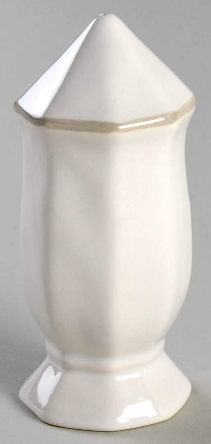 Octavia Whitewash (Portobello Trim) Salt Shaker by Juliska Ceramics-1