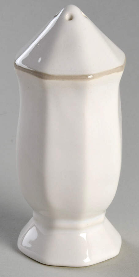 Octavia Whitewash (Portobello Trim) Pepper Shaker by Juliska Ceramics-1