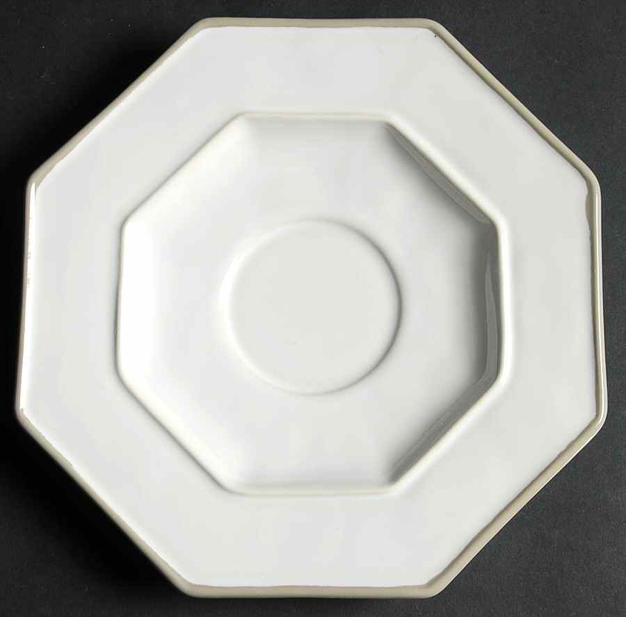 Octavia Whitewash (Portobello Trim) Saucer by Juliska Ceramics-1