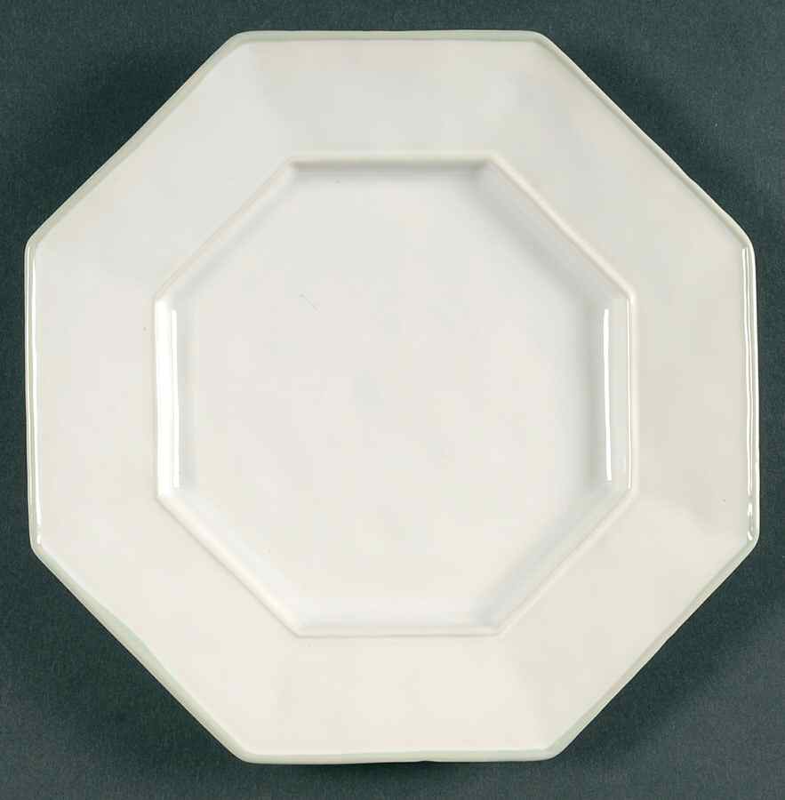 Octavia Whitewash (Cucumber Trim) Dessert Luncheon Plate by Juliska Ceramics-1
