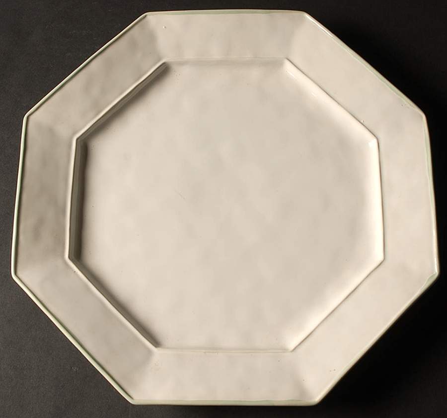 Octavia Whitewash (Cucumber Trim) Service Plate (Charger) by Juliska Ceramics-1