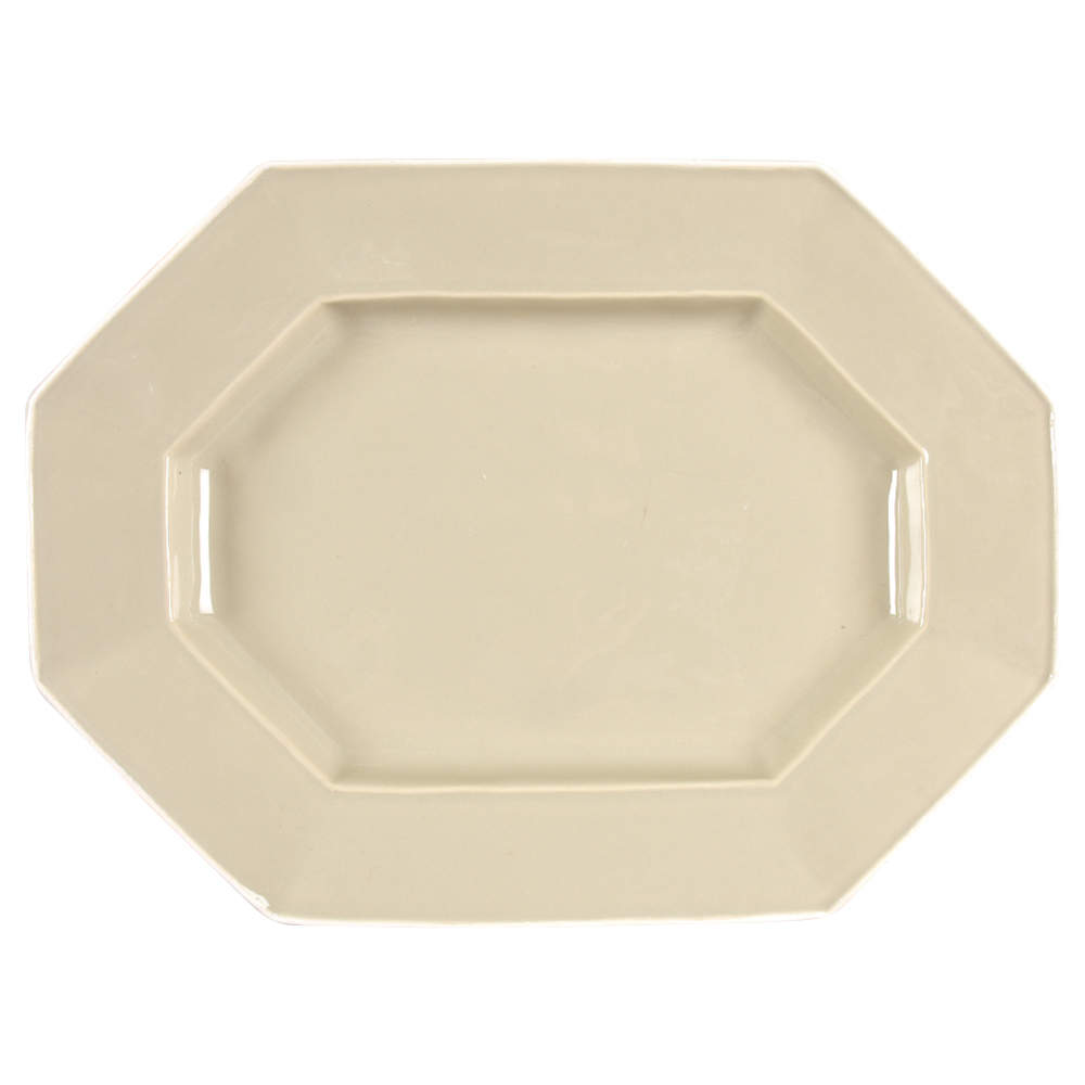 Octavia Portobello (White Trim) 12" Octagonal Serving Platter by Juliska Ceramics-1