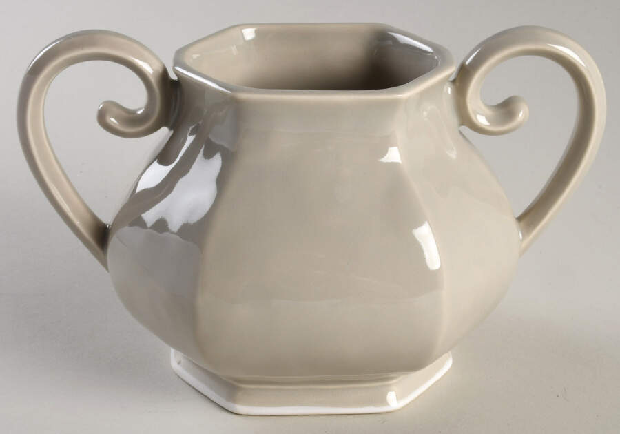 Octavia Portobello (White Trim) Sugar Bowl No Lid by Juliska Ceramics-1