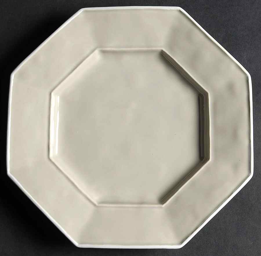 Octavia Portobello (White Trim) Dessert Luncheon Plate by Juliska Ceramics-1