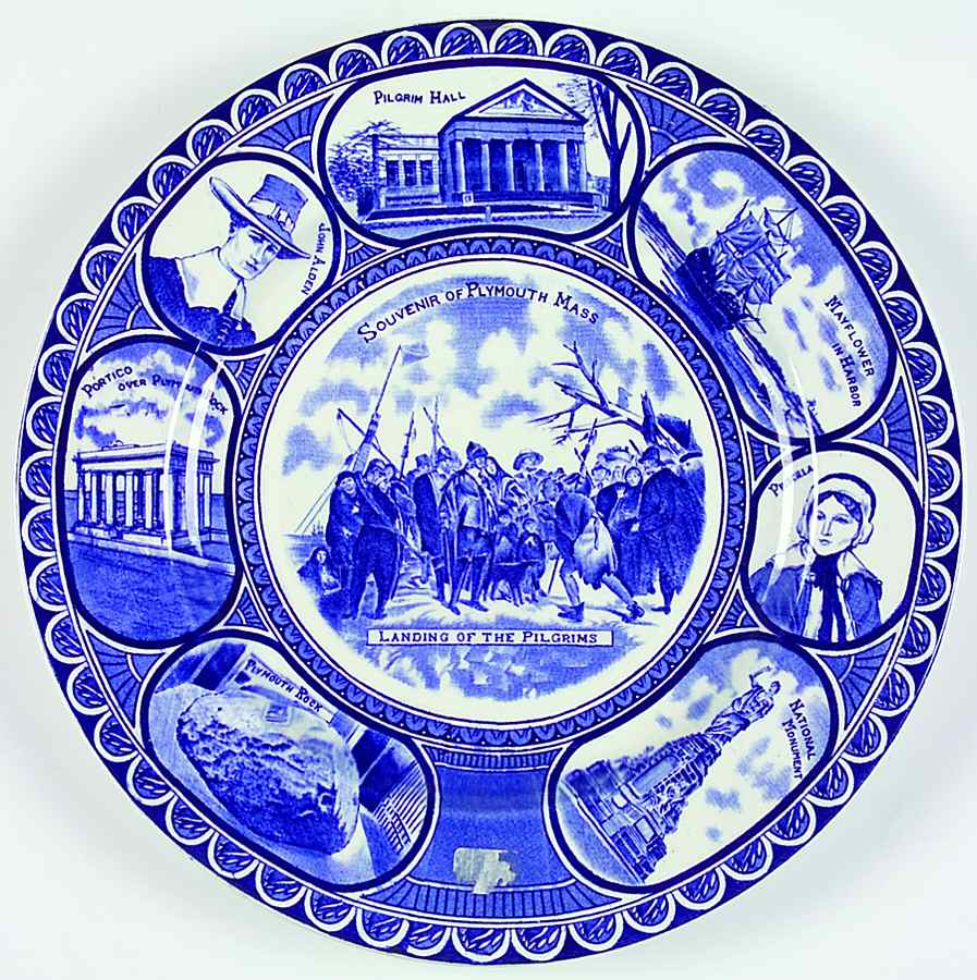 Souvenir of Plymouth Mass Dinner Plate by Jonroth Studios-1