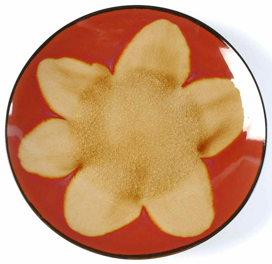 Crackle Flower Dinner Plate by J A Designs-1