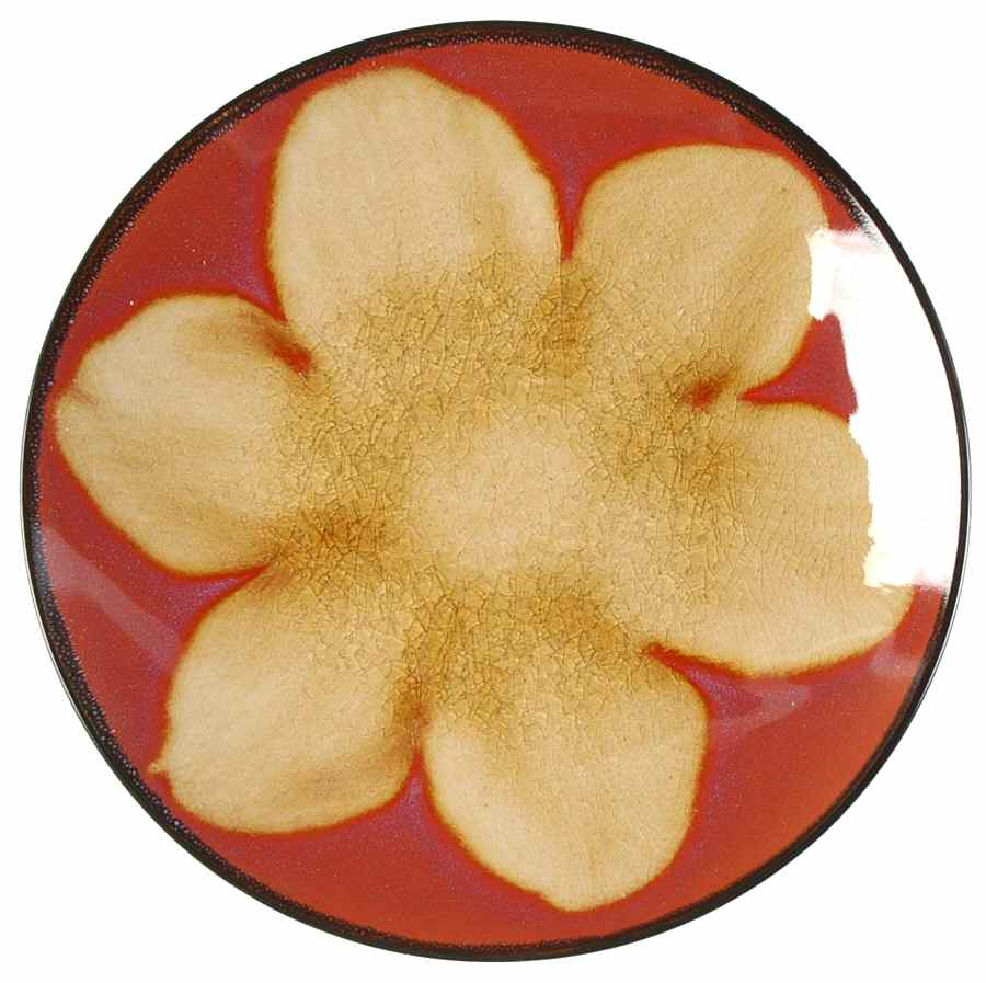 Crackle Flower Salad Plate by J A Designs-1