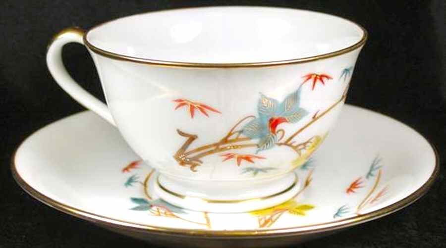 SCA-606 Footed Cup & Saucer Set by Kutani-1