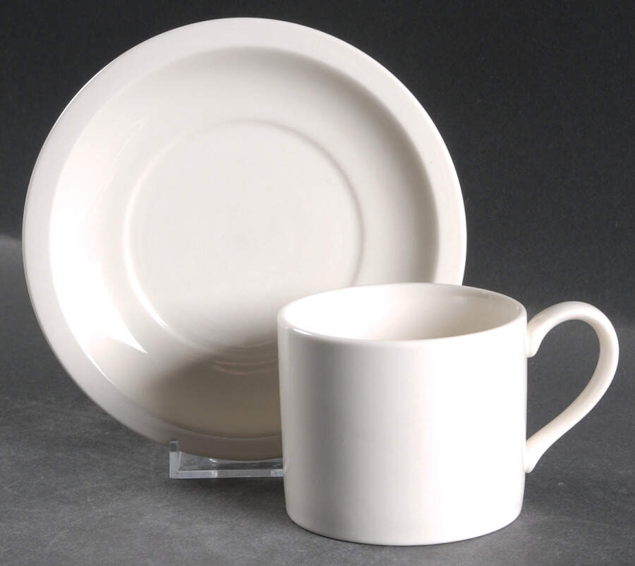 Priory Cream Flat Cup & Saucer Set by Johnson Brothers-1